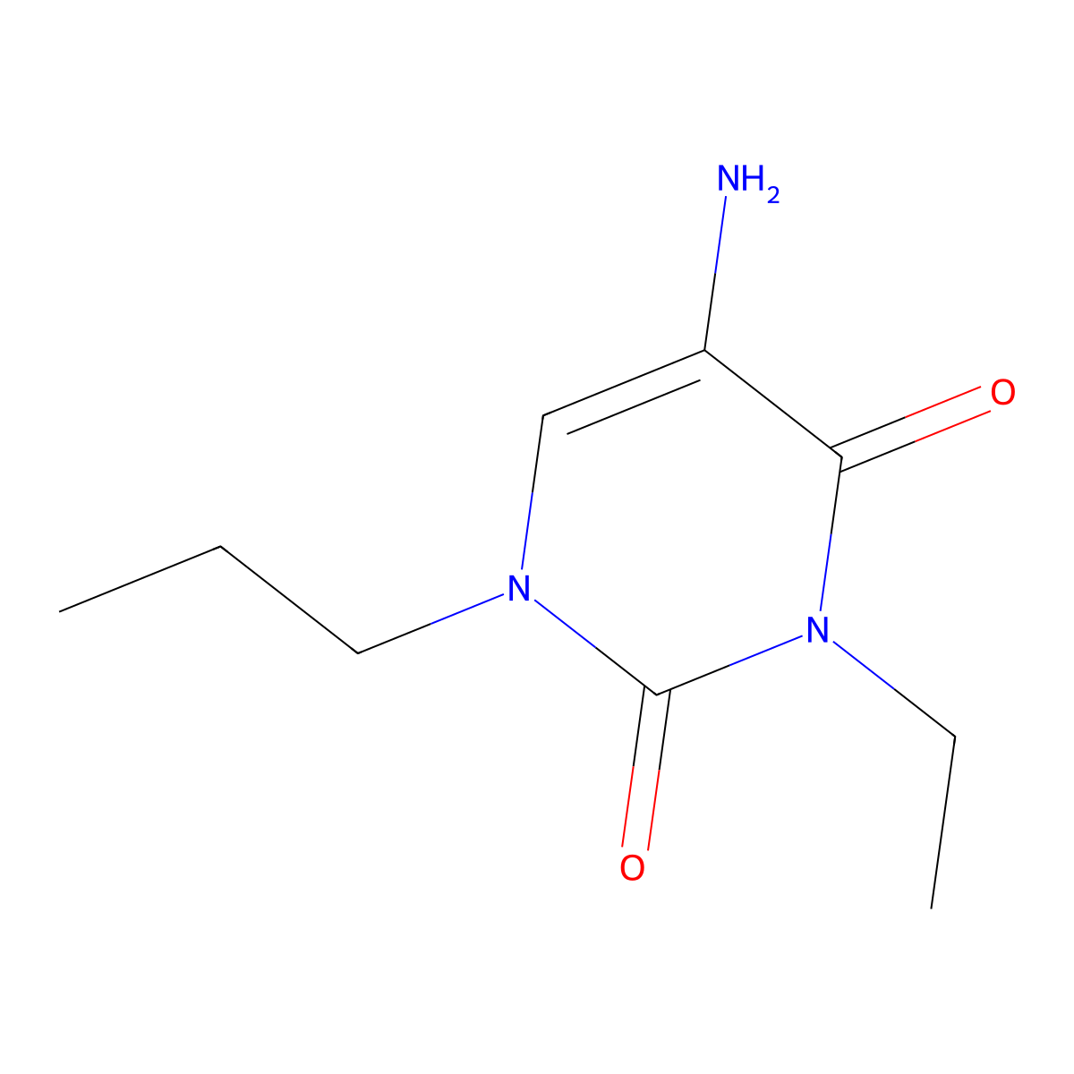 5-Amino-3-ethyl-1-propyl-1,2,3,4-tetrahydropyrimidine-2,4-dione molecular structure, CAS 1340509-15-0