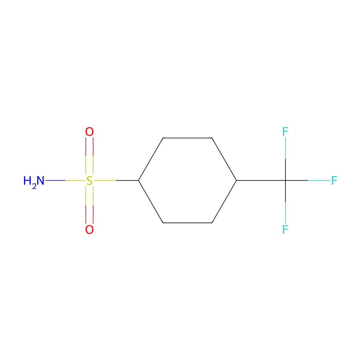 4-(Trifluoromethyl)cyclohexane-1-sulfonamide molecular structure, CAS 1340509-45-6