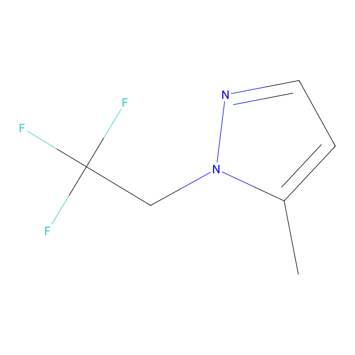 5-methyl-1-(2,2,2-trifluoroethyl)-1H-pyrazole molecular structure, CAS 1340510-98-6