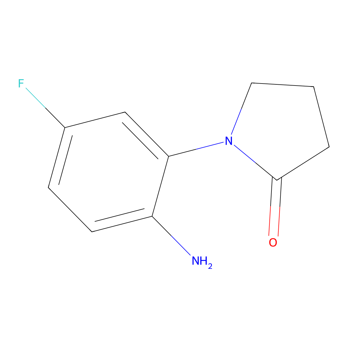1-(2-Amino-5-fluorophenyl)pyrrolidin-2-one molecular structure, CAS 1340510-99-7