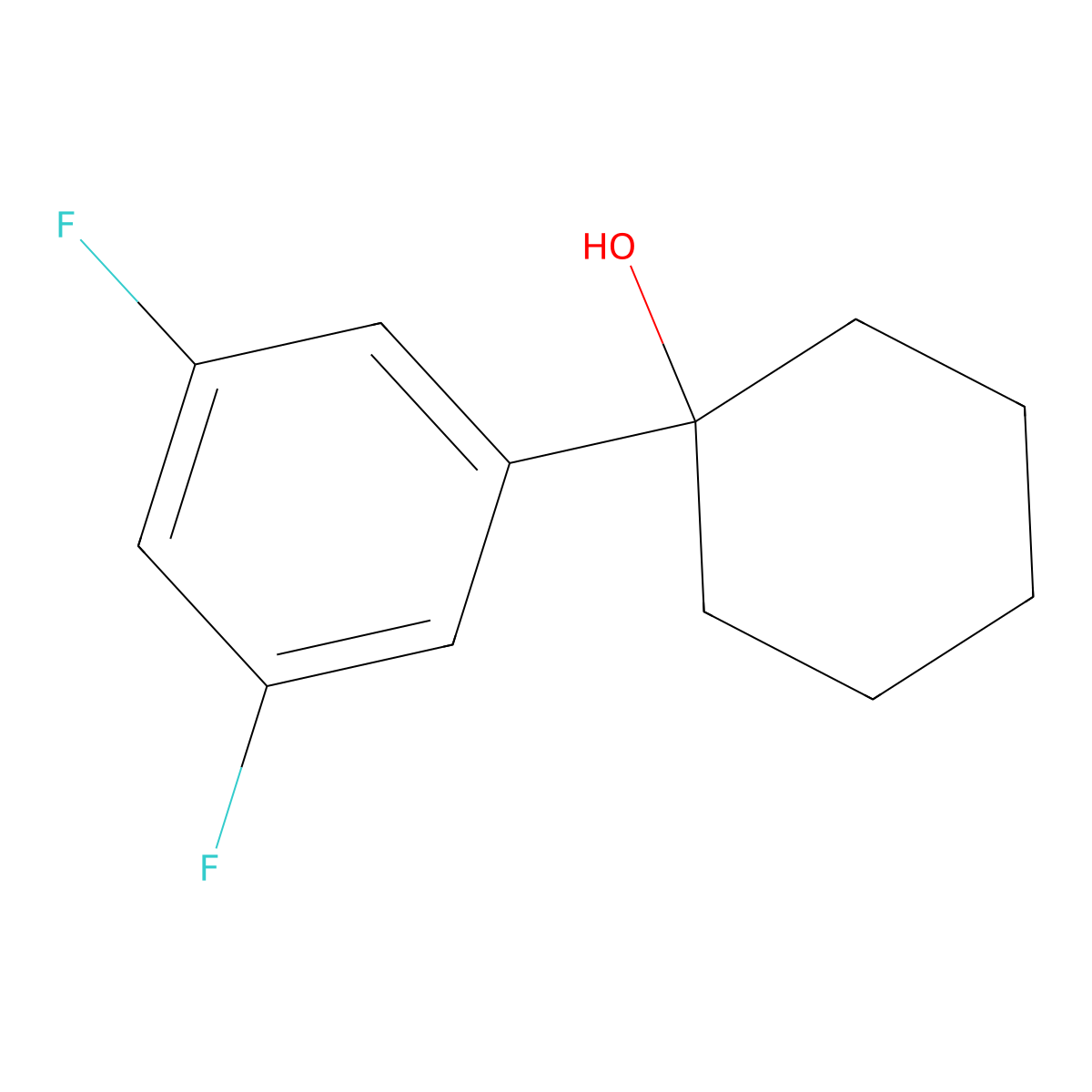 1-(3,5-Difluorophenyl)cyclohexanol molecular structure, CAS 1340512-06-2
