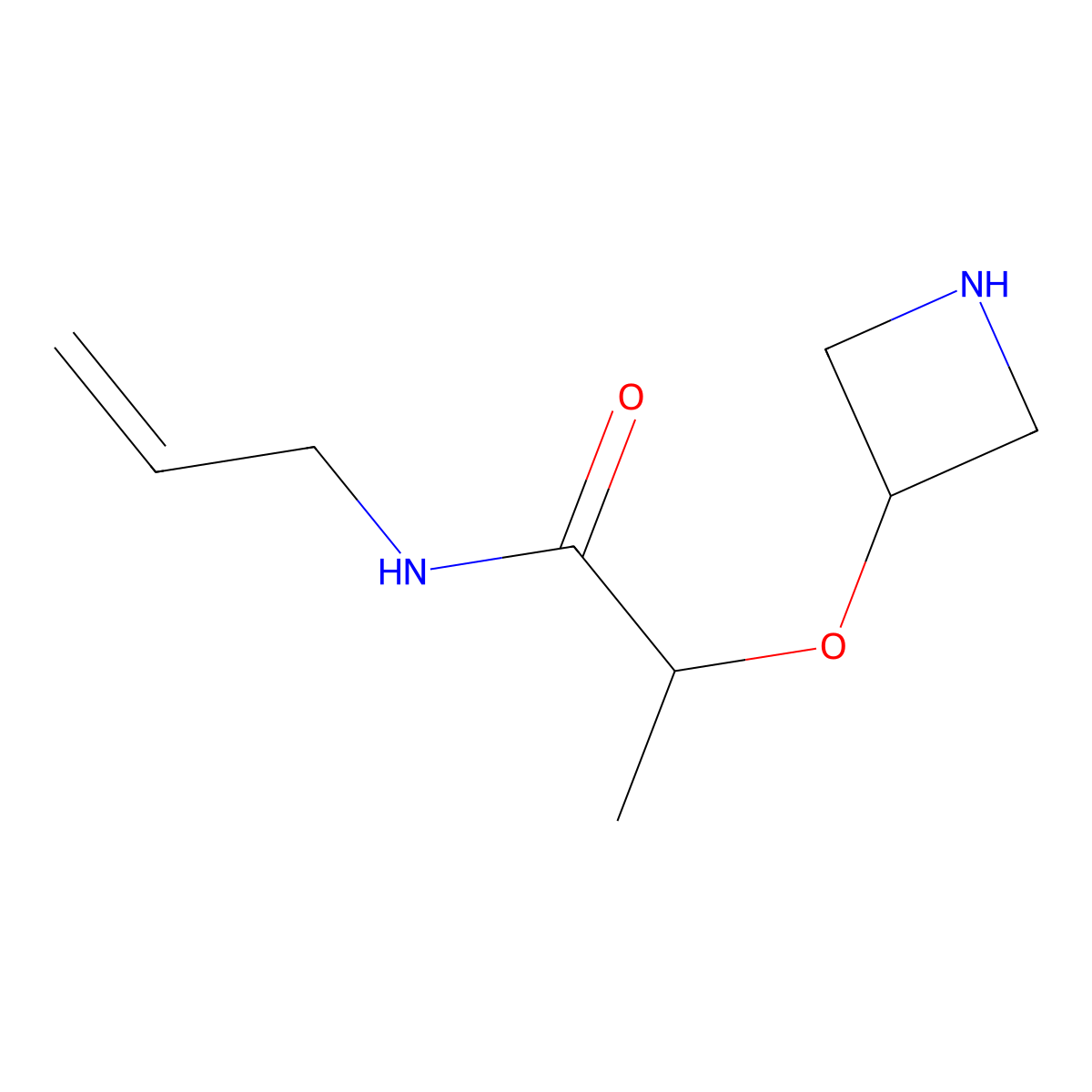n-Allyl-2-(azetidin-3-yloxy)propanamide molecular structure, CAS 1340512-39-1