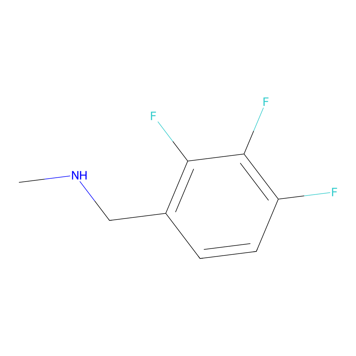 N-methyl-1-(2,3,4-trifluorophenyl)methanamine molecular structure, CAS 1340517-18-1
