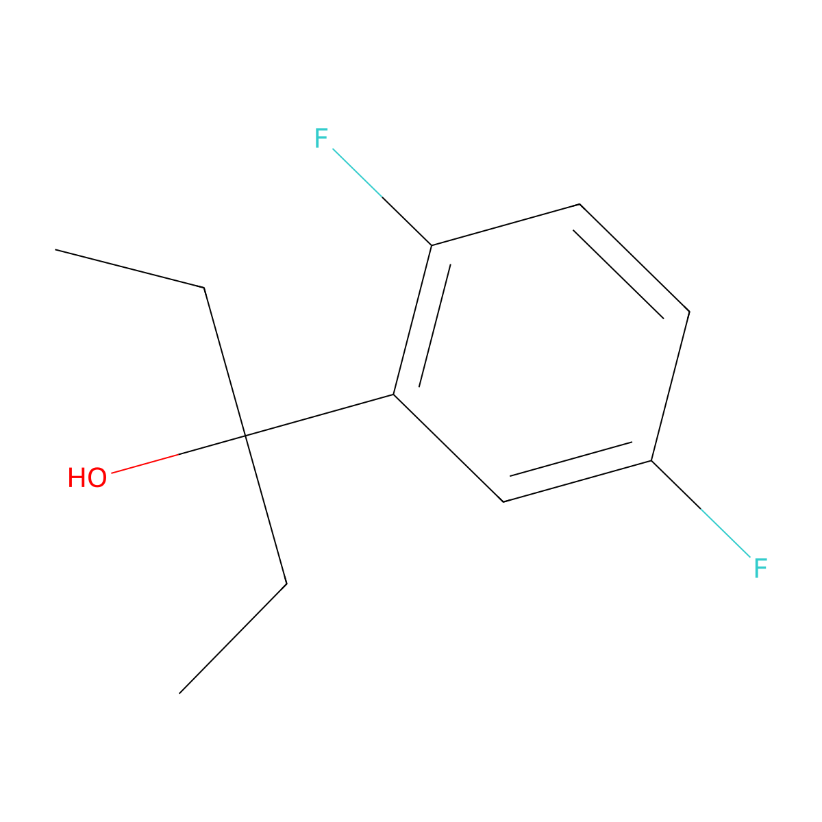 alpha,alpha-Diethyl-2,5-difluorobenZenemethanol molecular structure, CAS 1340518-38-8