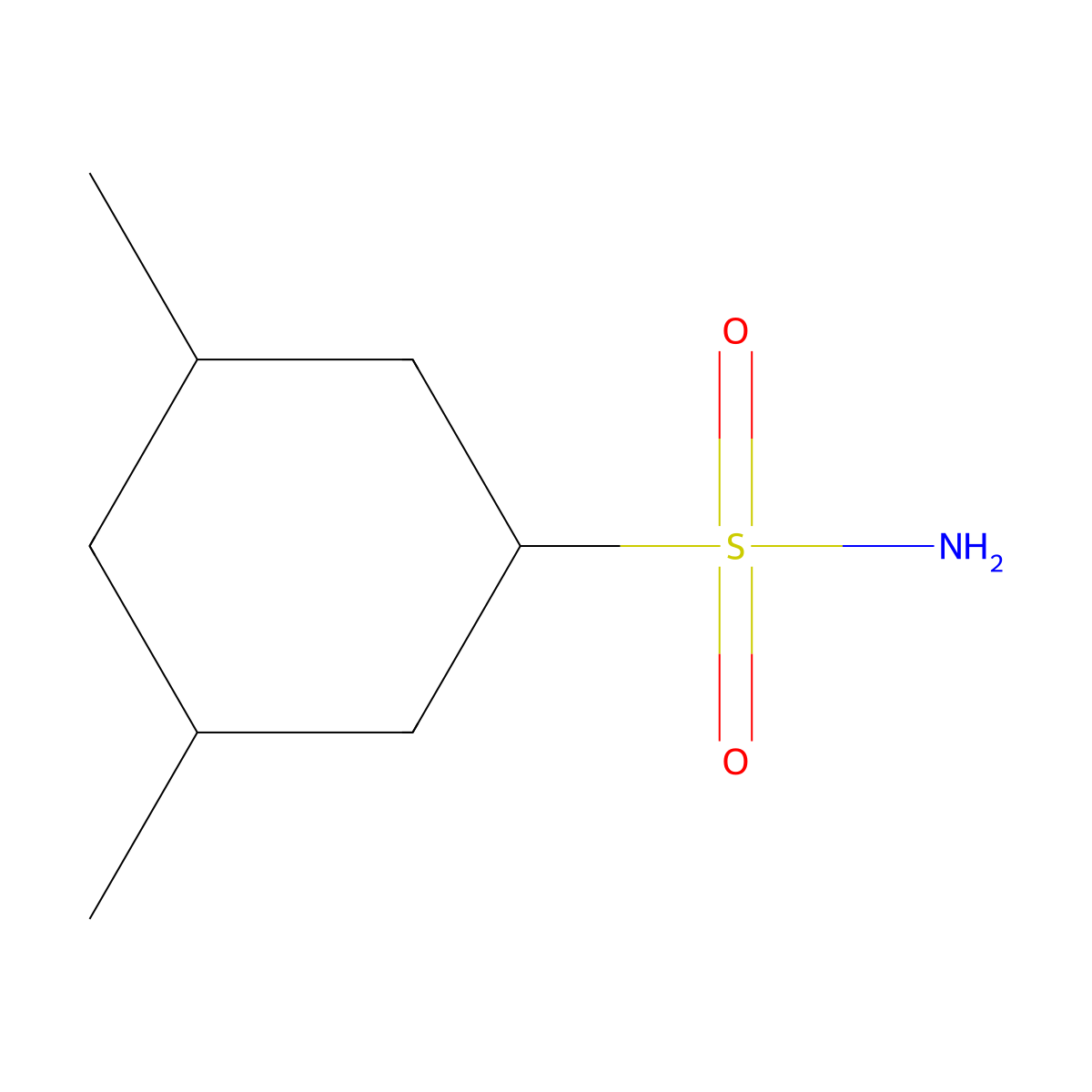 3,5-Dimethylcyclohexane-1-sulfonamide molecular structure, CAS 1340518-40-2
