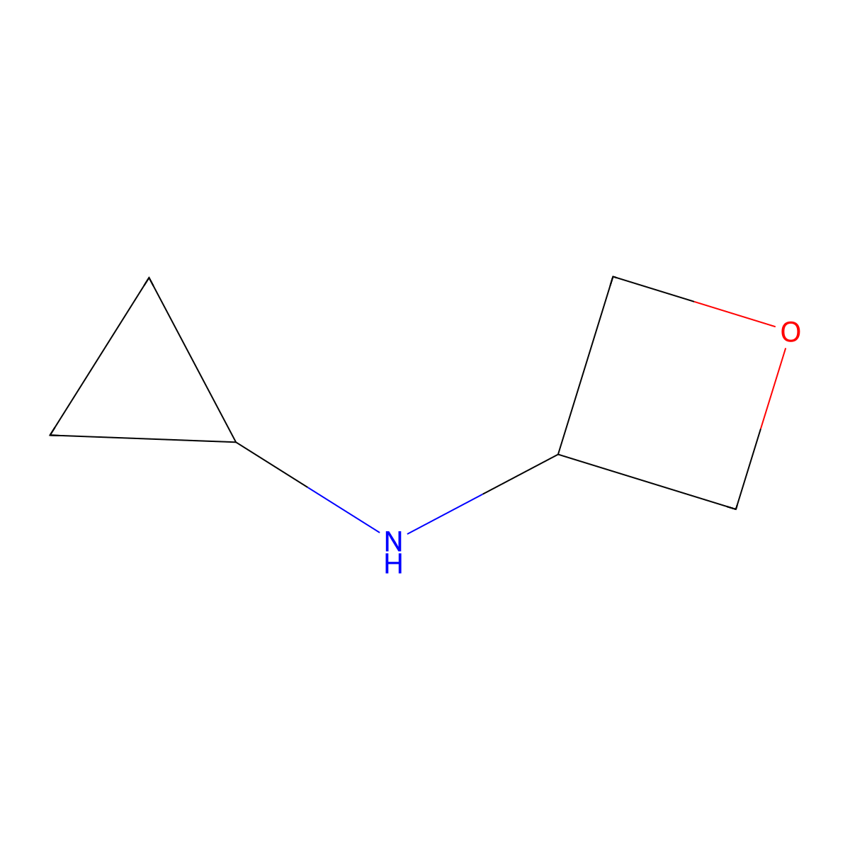 N-cyclopropyloxetan-3-amine molecular structure, CAS 1340518-89-9