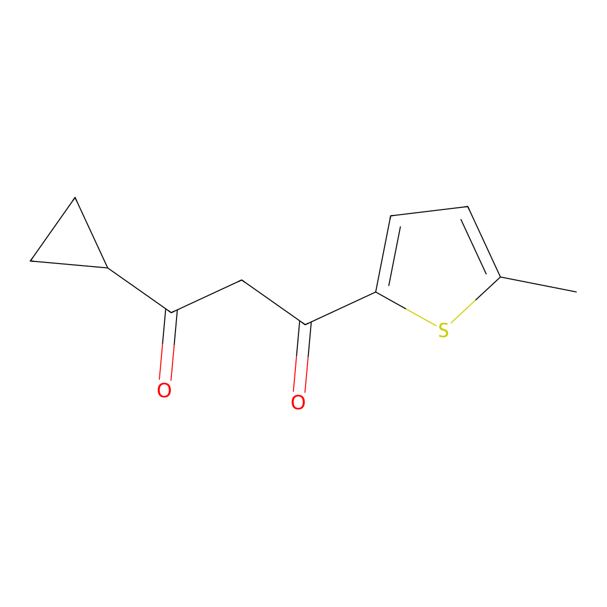 1-Cyclopropyl-3-(5-methylthiophen-2-yl)propane-1,3-dione molecular structure, CAS 1340519-57-4