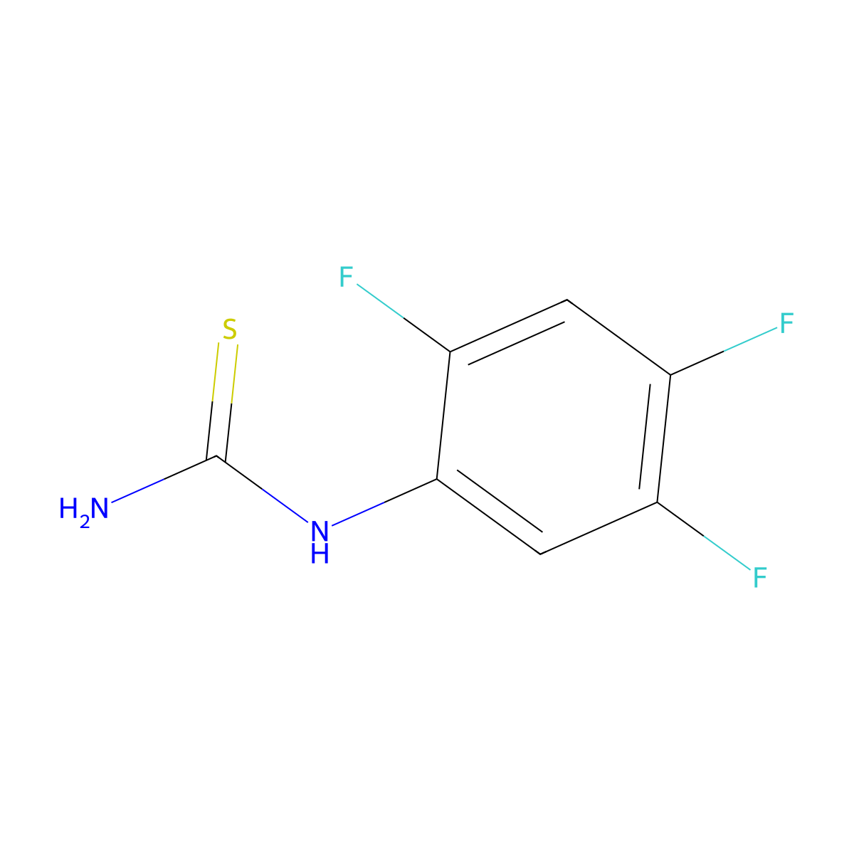 (2,4,5-Trifluorophenyl)thiourea molecular structure, CAS 1340519-84-7