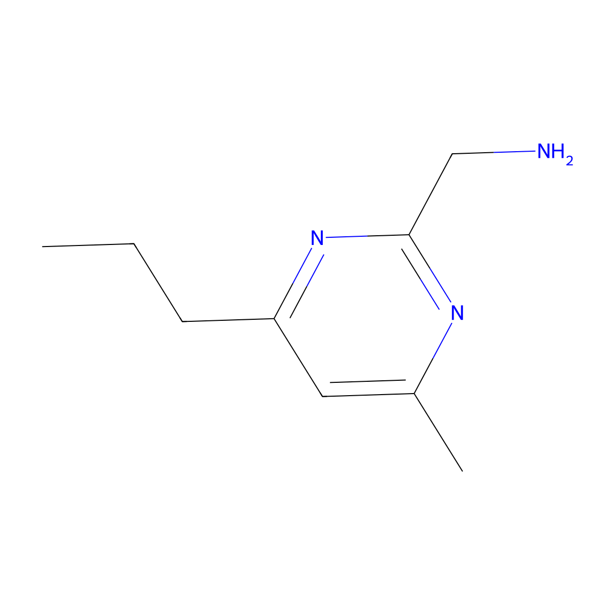 (4-Methyl-6-propylpyrimidin-2-yl)methanamine molecular structure, CAS 1340523-83-2