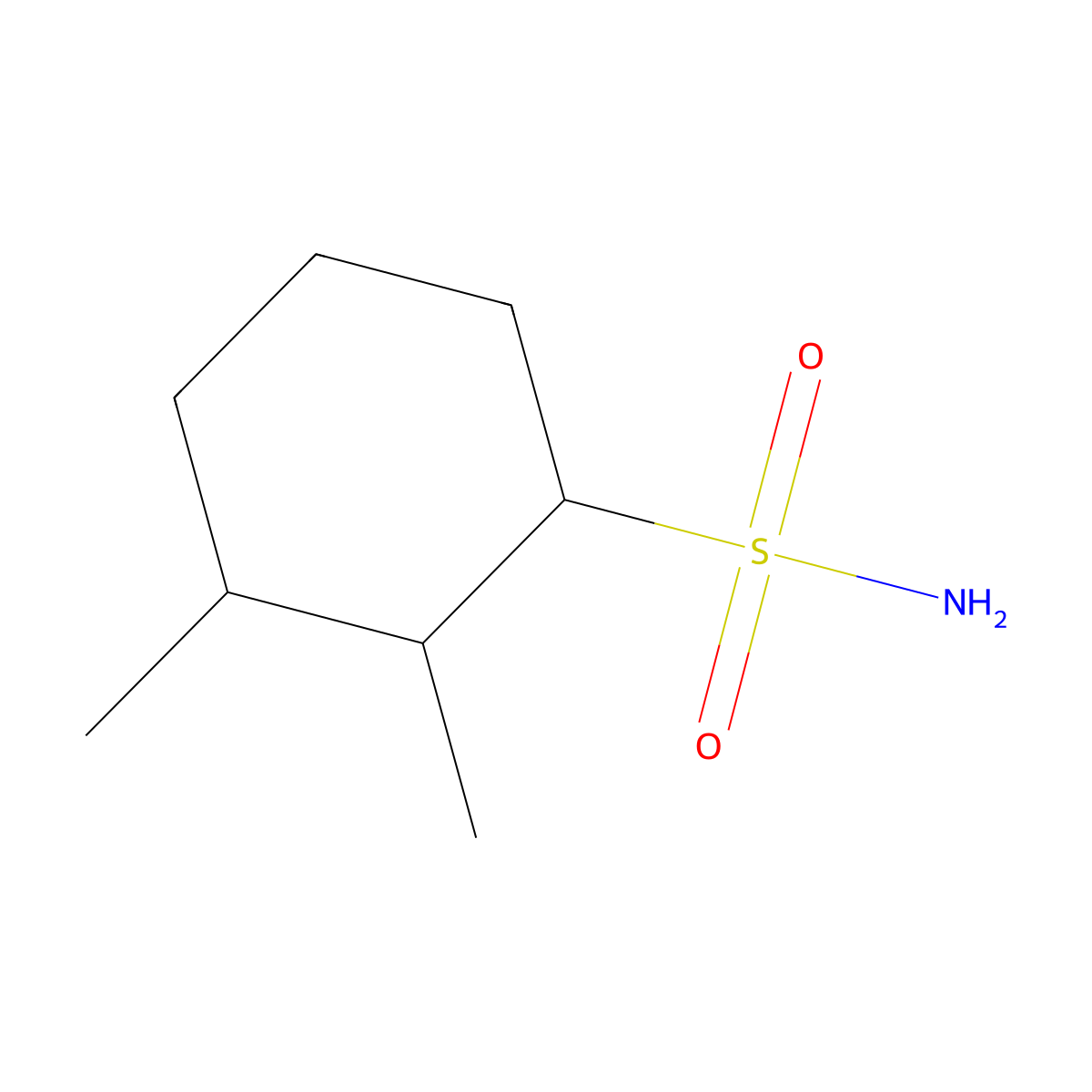 2,3-Dimethylcyclohexane-1-sulfonamide molecular structure, CAS 1340523-88-7