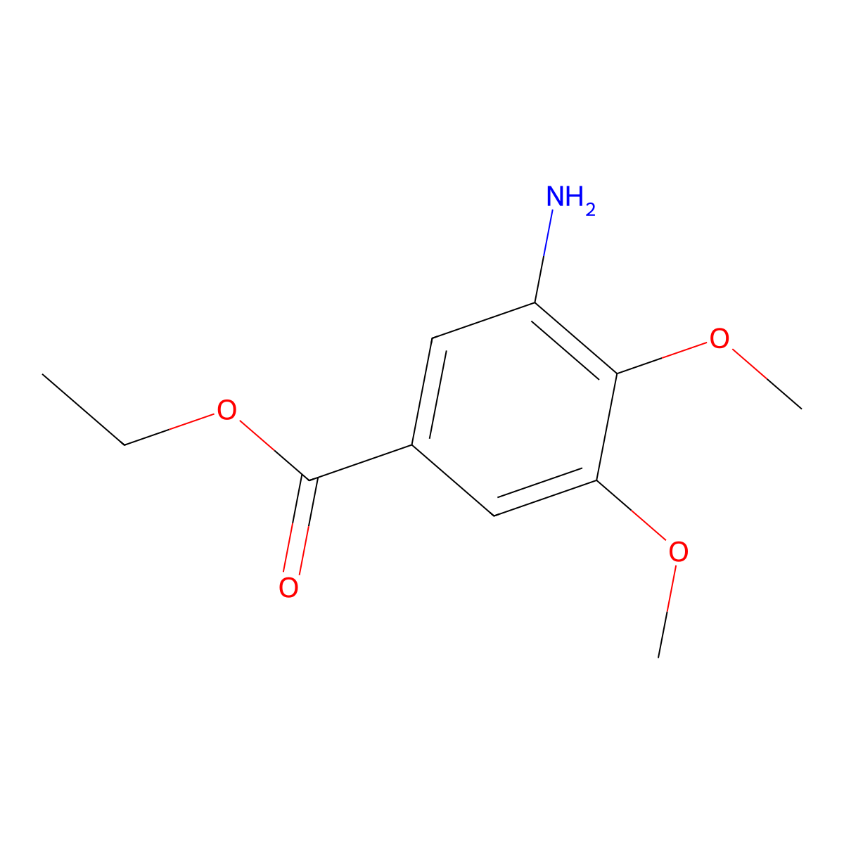 Ethyl 3-amino-4,5-dimethoxybenzoate molecular structure, CAS 1340523-94-5