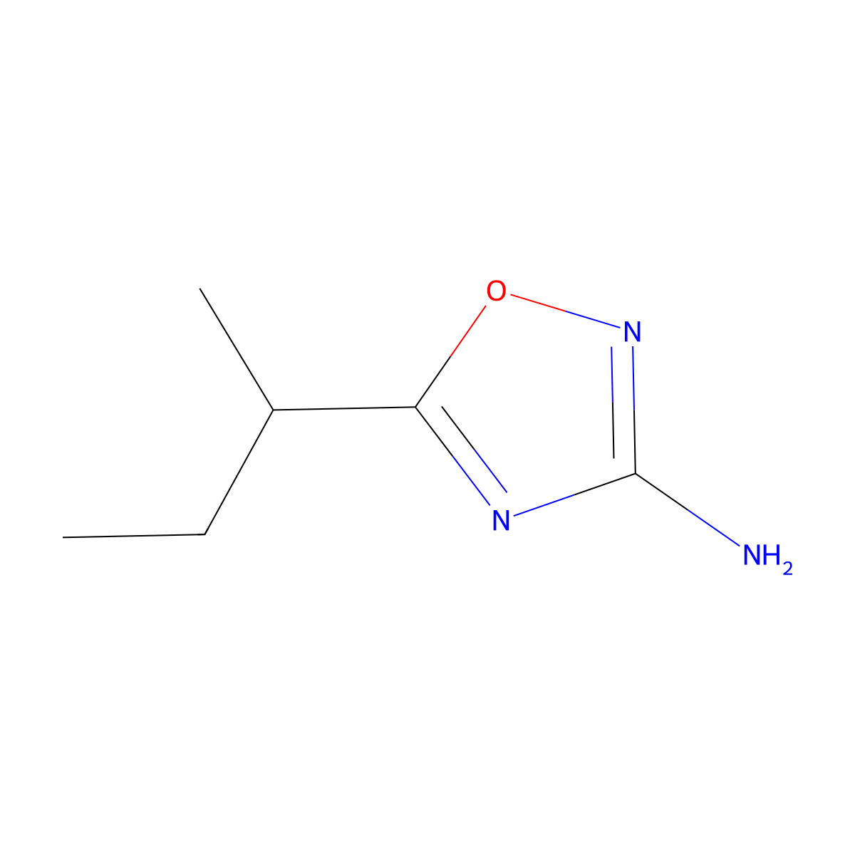 5-(Butan-2-yl)-1,2,4-oxadiazol-3-amine molecular structure, CAS 1340524-25-5