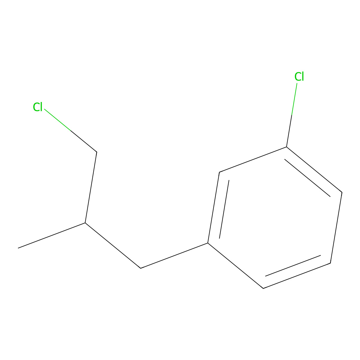 1-Chloro-3-(3-chloro-2-methylpropyl)benzene molecular structure, CAS 1340524-34-6
