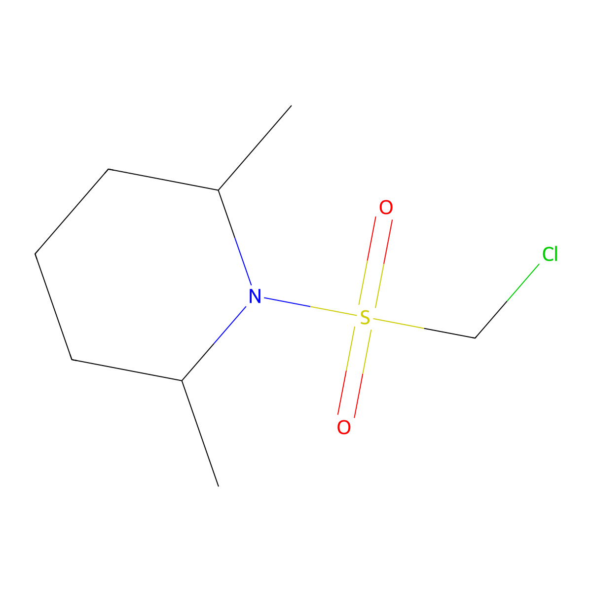 1-((Chloromethyl)sulfonyl)-2,6-dimethylpiperidine molecular structure, CAS 1340526-09-1
