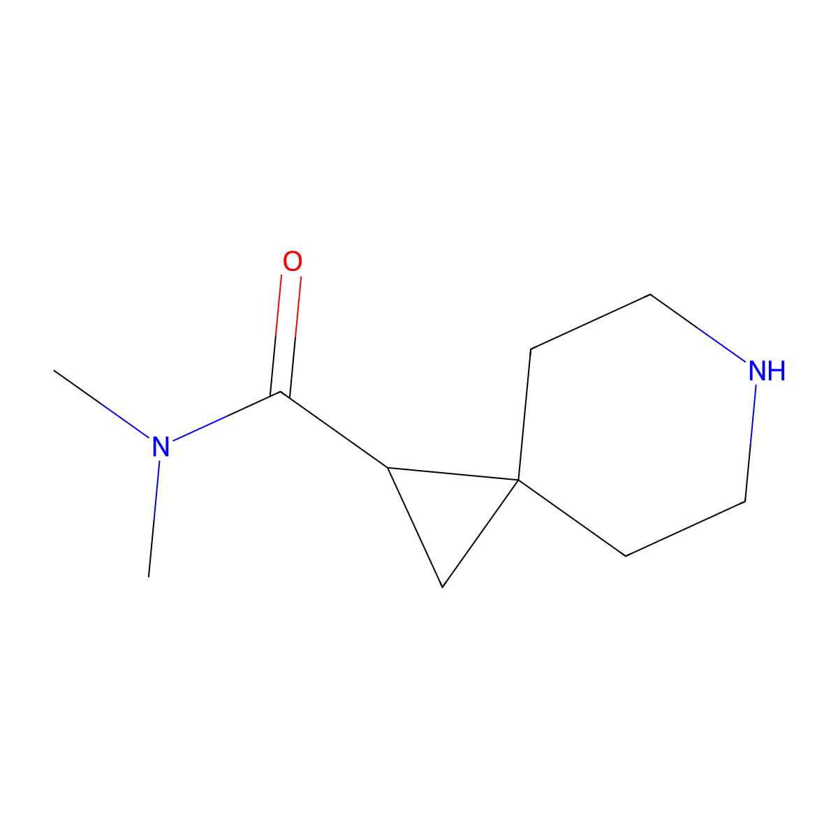 N,N-Dimethyl-6-azaspiro[2.5]octane-1-carboxamide molecular structure, CAS 1340526-28-4