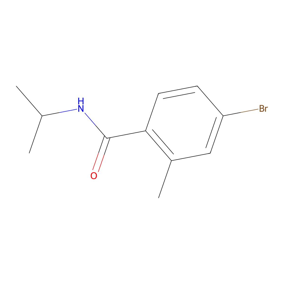 4-Bromo-2-methyl-N-(propan-2-yl)benzamide molecular structure, CAS 1340526-96-6