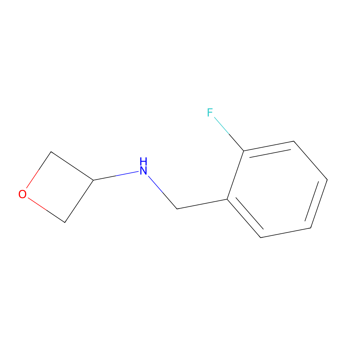 N-(2-Fluorobenzyl)oxetan-3-amine molecular structure, CAS 1340533-08-5