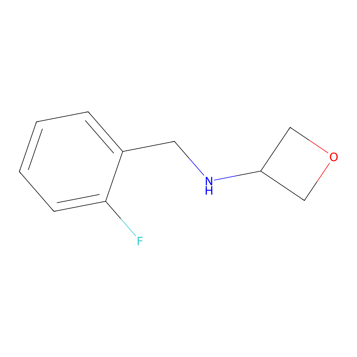 N-(2-Fluorobenzyl)oxetan-3-amine molecular structure, CAS 1340533-08-5