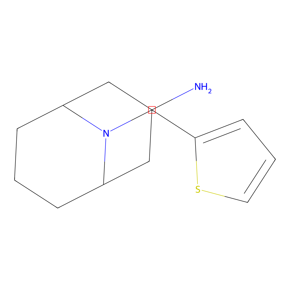 9-(Thiophen-2-ylmethyl)-9-azabicyclo[3.3.1]nonan-3-amine molecular structure, CAS 1340533-69-8