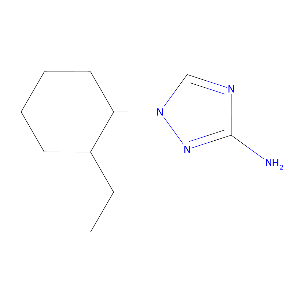 1-(2-Ethylcyclohexyl)-1H-1,2,4-triazol-3-amine molecular structure, CAS 1340535-36-5