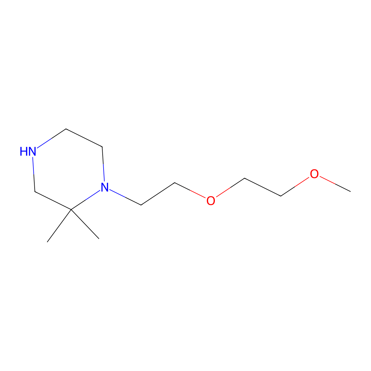 1-[2-(2-Methoxyethoxy)ethyl]-2,2-dimethylpiperazine molecular structure, CAS 1340536-25-5