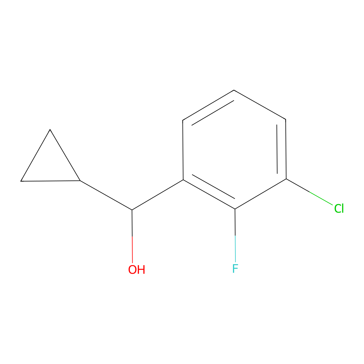 3-Chloro-alpha-cyclopropyl-2-fluorobenZenemethanol molecular structure, CAS 1340540-44-4