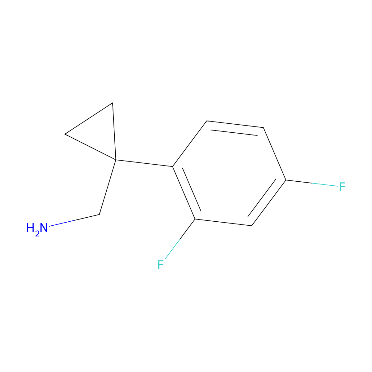 [1-(2,4-Difluorophenyl)cyclopropyl]methanamine molecular structure, CAS 1340550-61-9