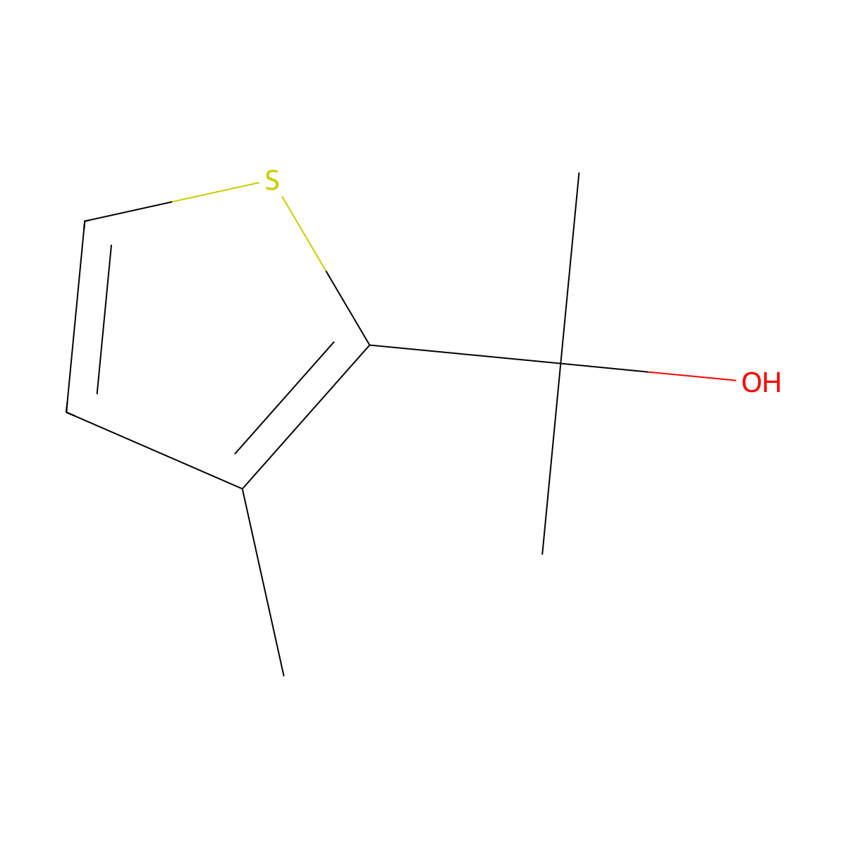 2-(3-Methylthiophen-2-yl)propan-2-ol molecular structure, CAS 1340552-68-2