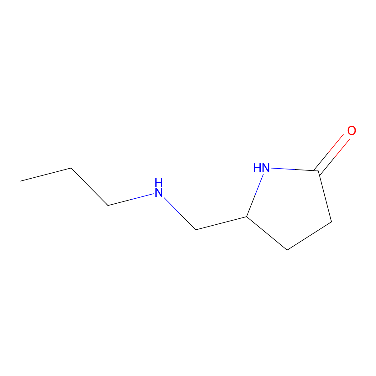 5-[(Propylamino)methyl]pyrrolidin-2-one molecular structure, CAS 1340553-21-0