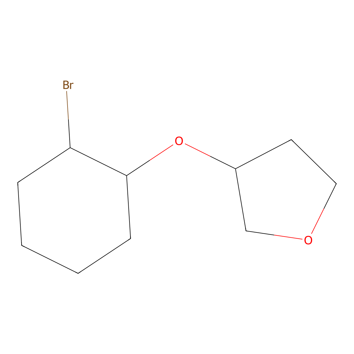 3-[(2-Bromocyclohexyl)oxy]oxolane molecular structure, CAS 1340557-73-4