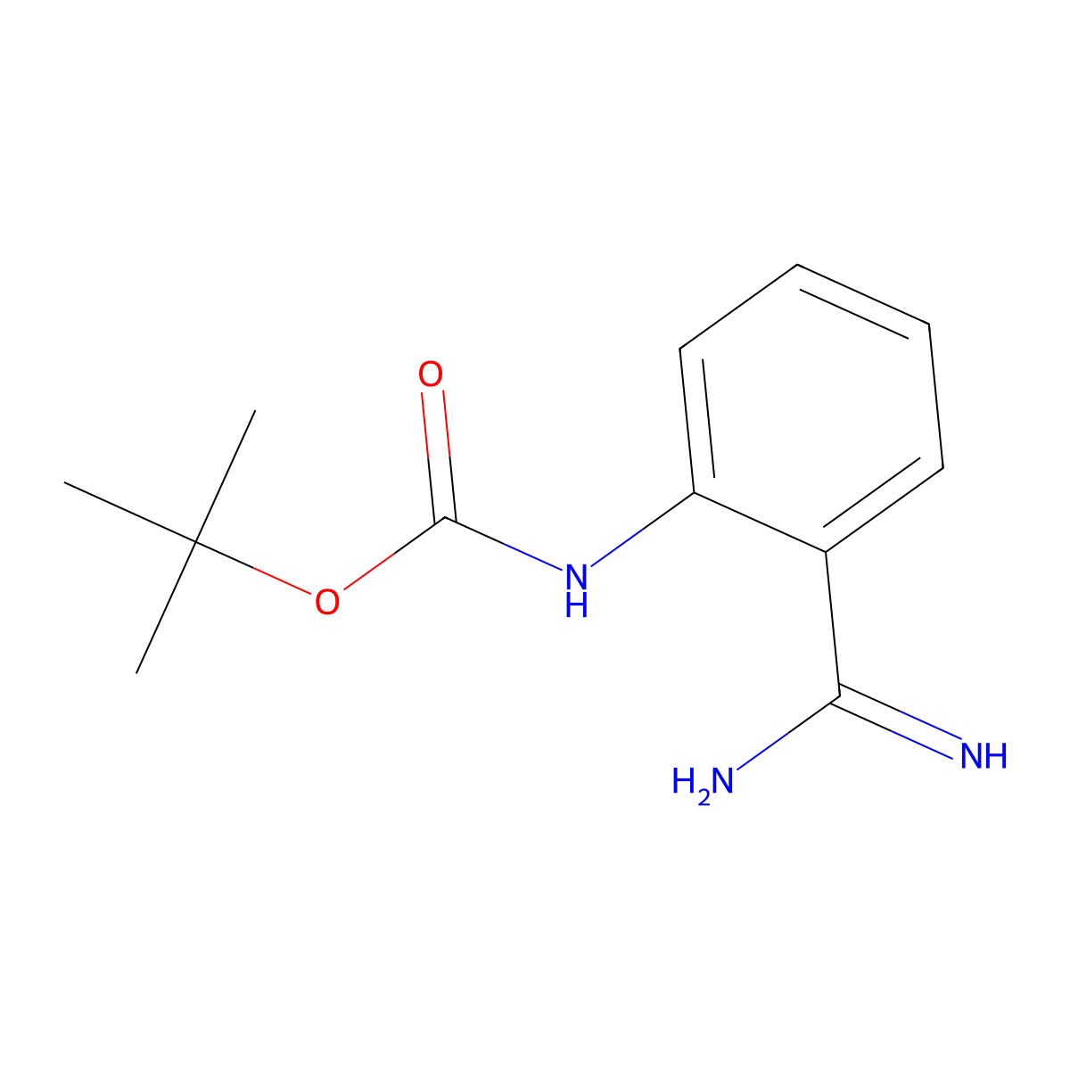 Tert-butyl (2-carbamimidoylphenyl)carbamate molecular structure, CAS 1340558-17-9