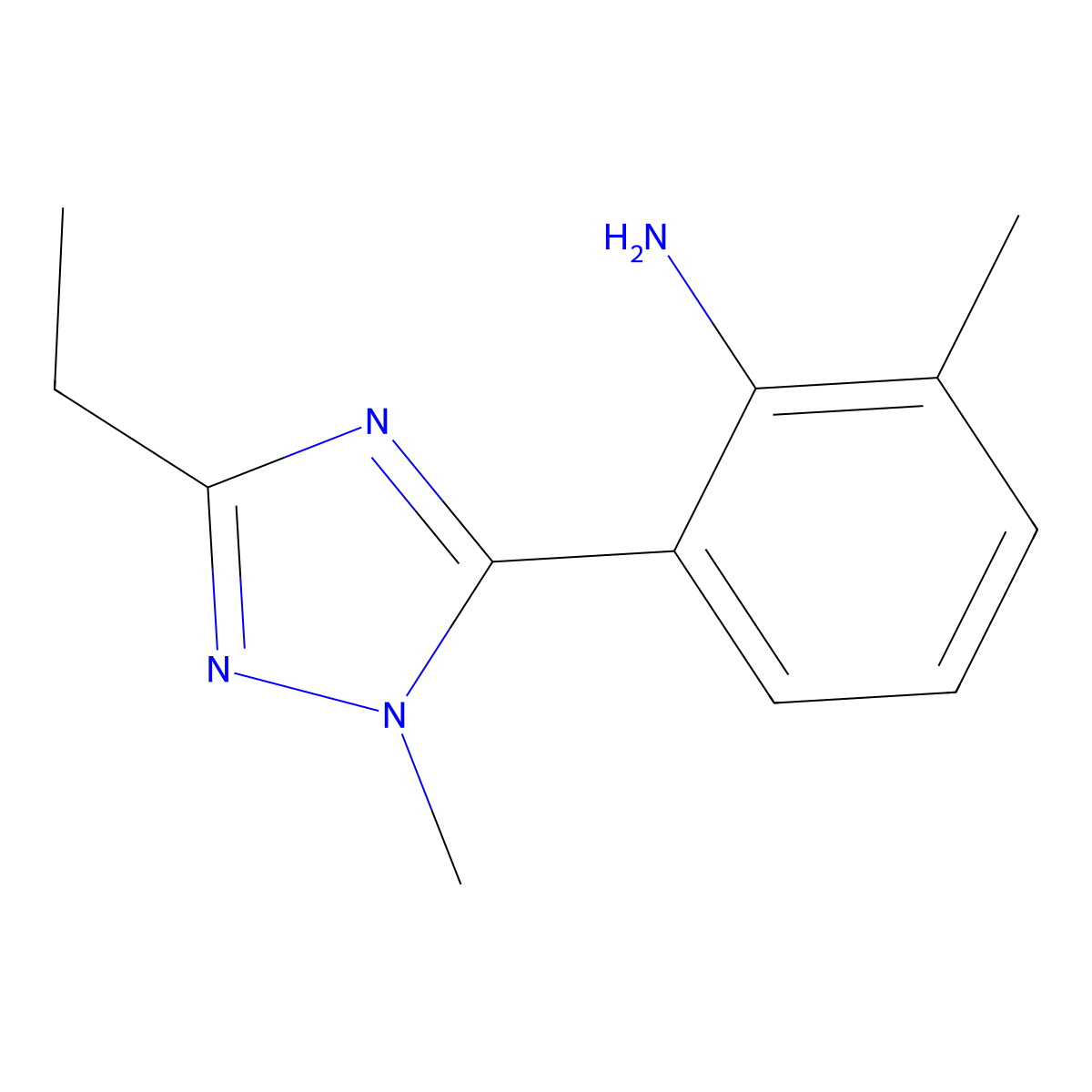 2-(3-Ethyl-1-methyl-1h-1,2,4-triazol-5-yl)-6-methylaniline molecular structure, CAS 1340558-94-2