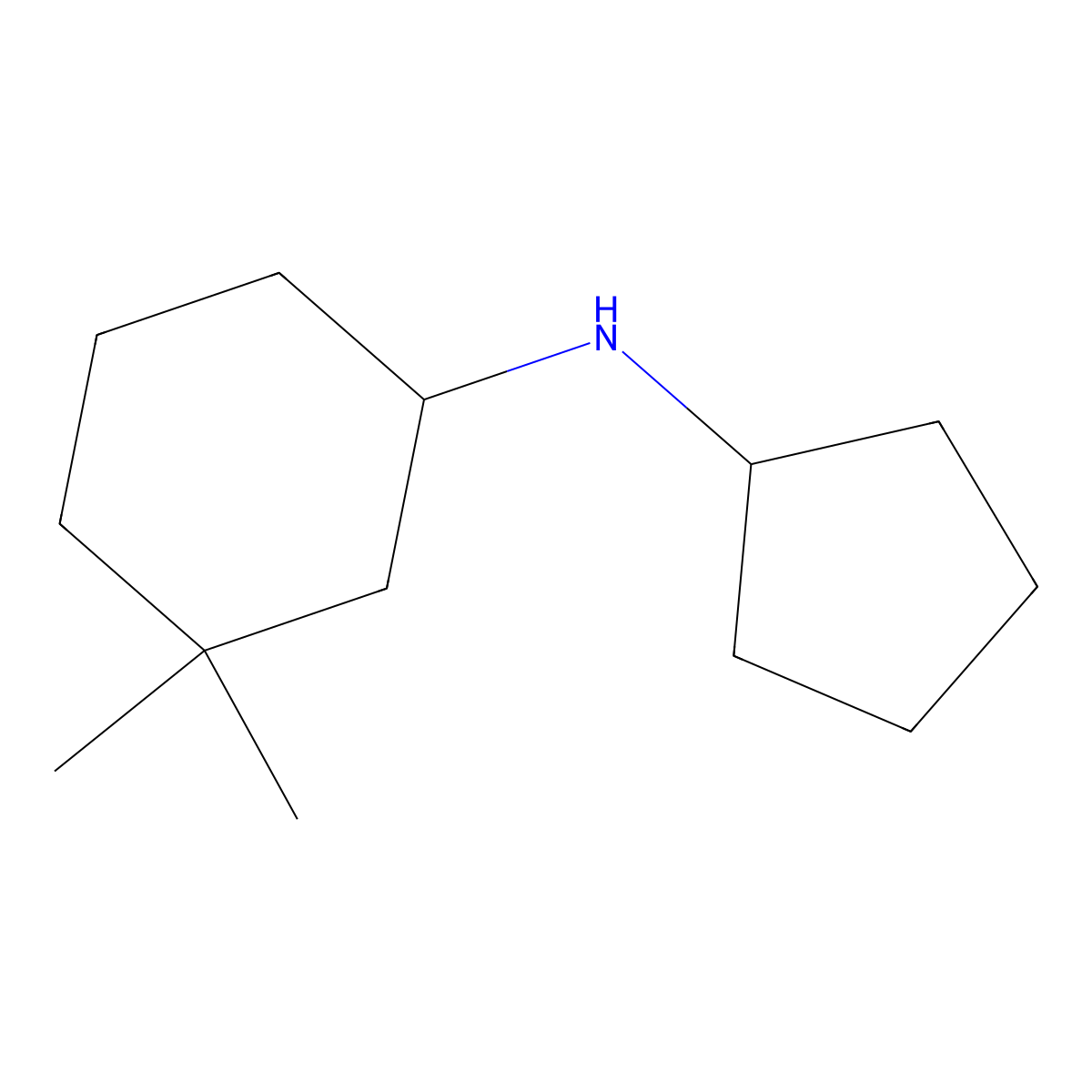 N-cyclopentyl-3,3-dimethylcyclohexan-1-amine molecular structure, CAS 1340559-31-0