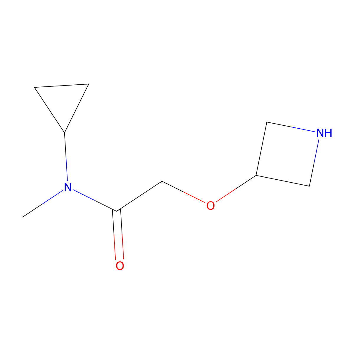 2-(azetidin-3-yloxy)-N-cyclopropyl-N-methylacetamide molecular structure, CAS 1340559-38-7
