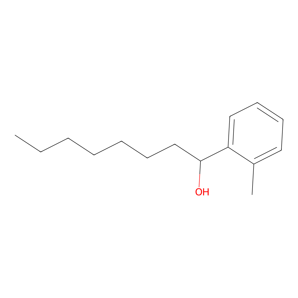 alpha-Heptyl-2-methylbenzenemethanol molecular structure, CAS 1340566-22-4