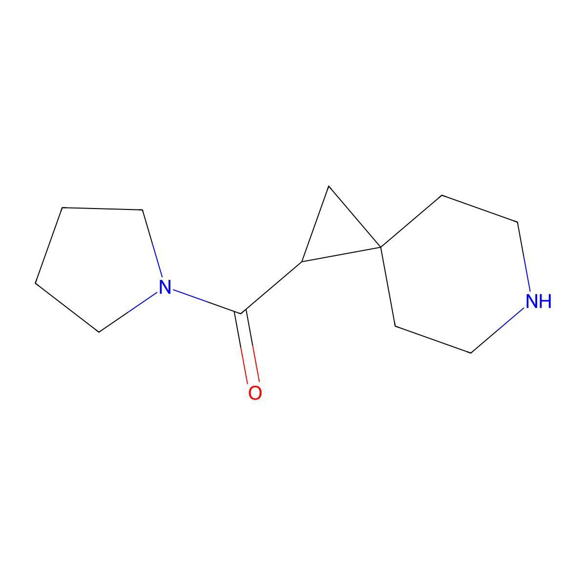 1-(Pyrrolidine-1-carbonyl)-6-azaspiro[2.5]octane molecular structure, CAS 1340566-79-1