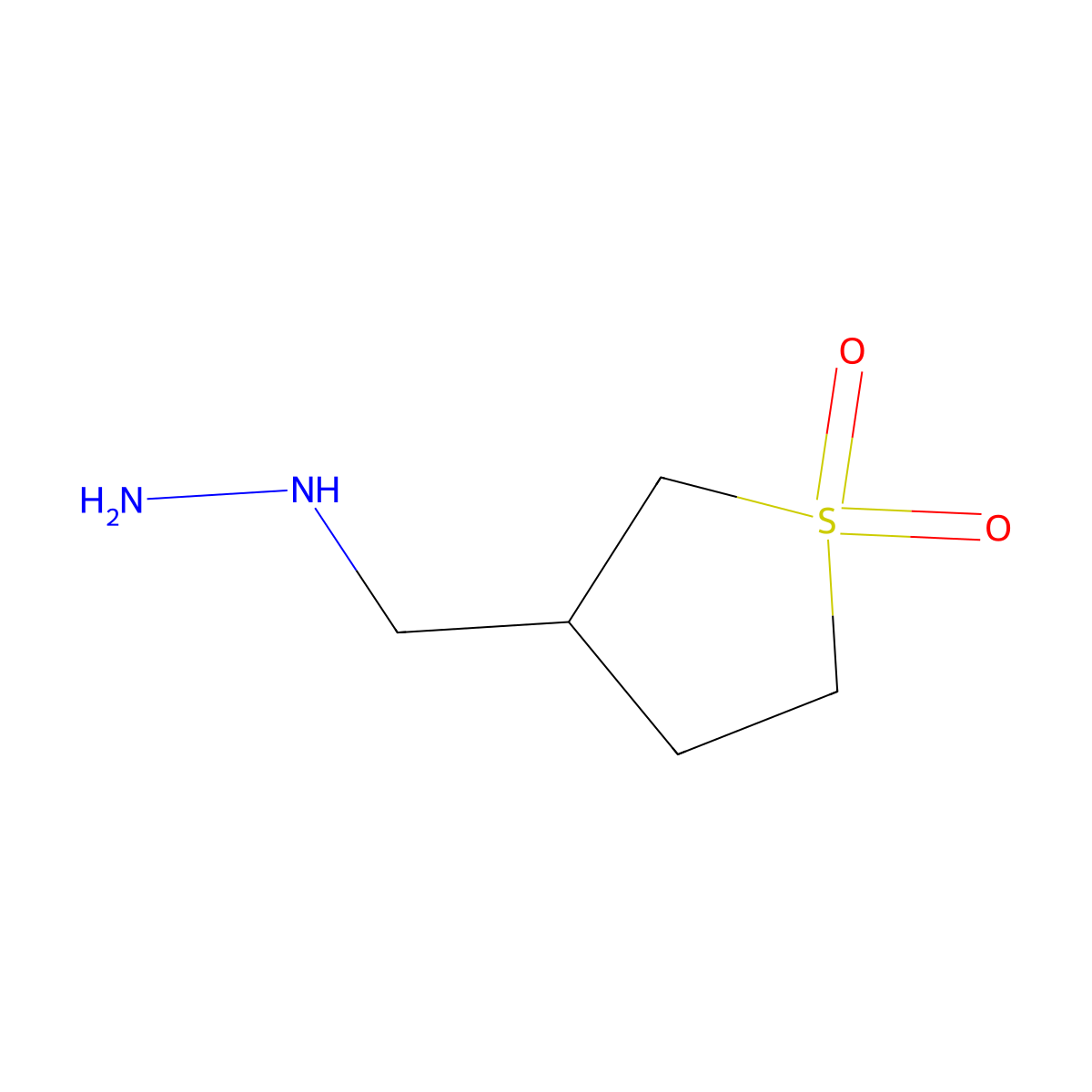 3-(Hydrazinylmethyl)tetrahydrothiophene 1,1-dioxide molecular structure, CAS 1340567-01-2