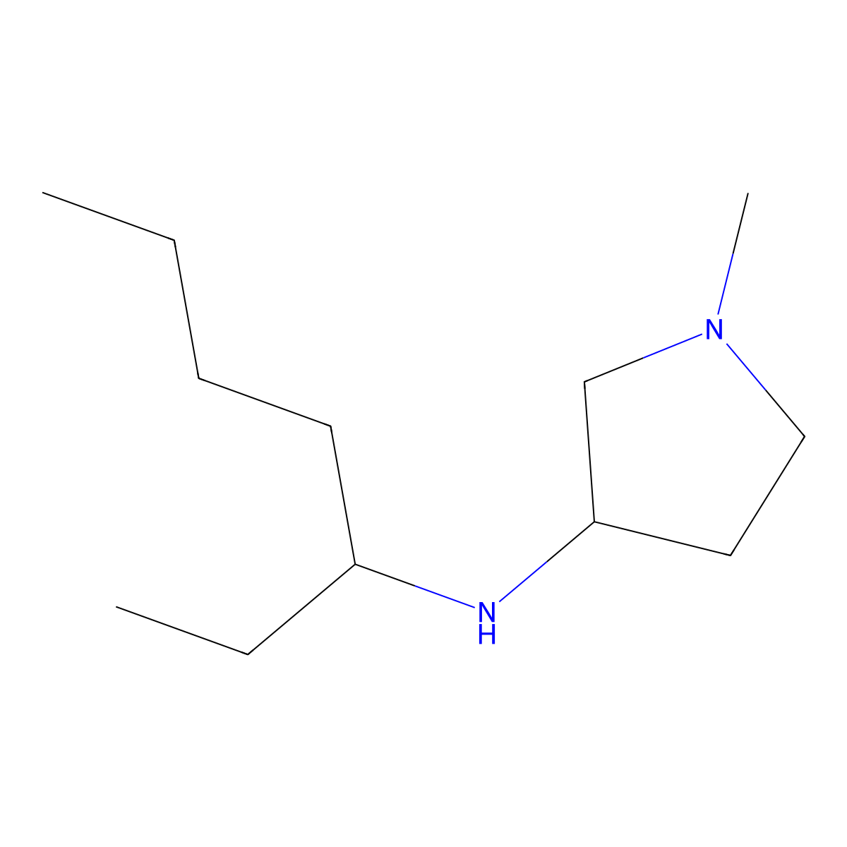 N-(Heptan-3-yl)-1-methylpyrrolidin-3-amine molecular structure, CAS 1340567-67-0
