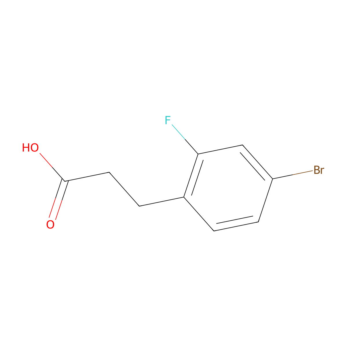 3-(4-Bromo-2-fluorophenyl)propanoic acid molecular structure, CAS 134057-95-7