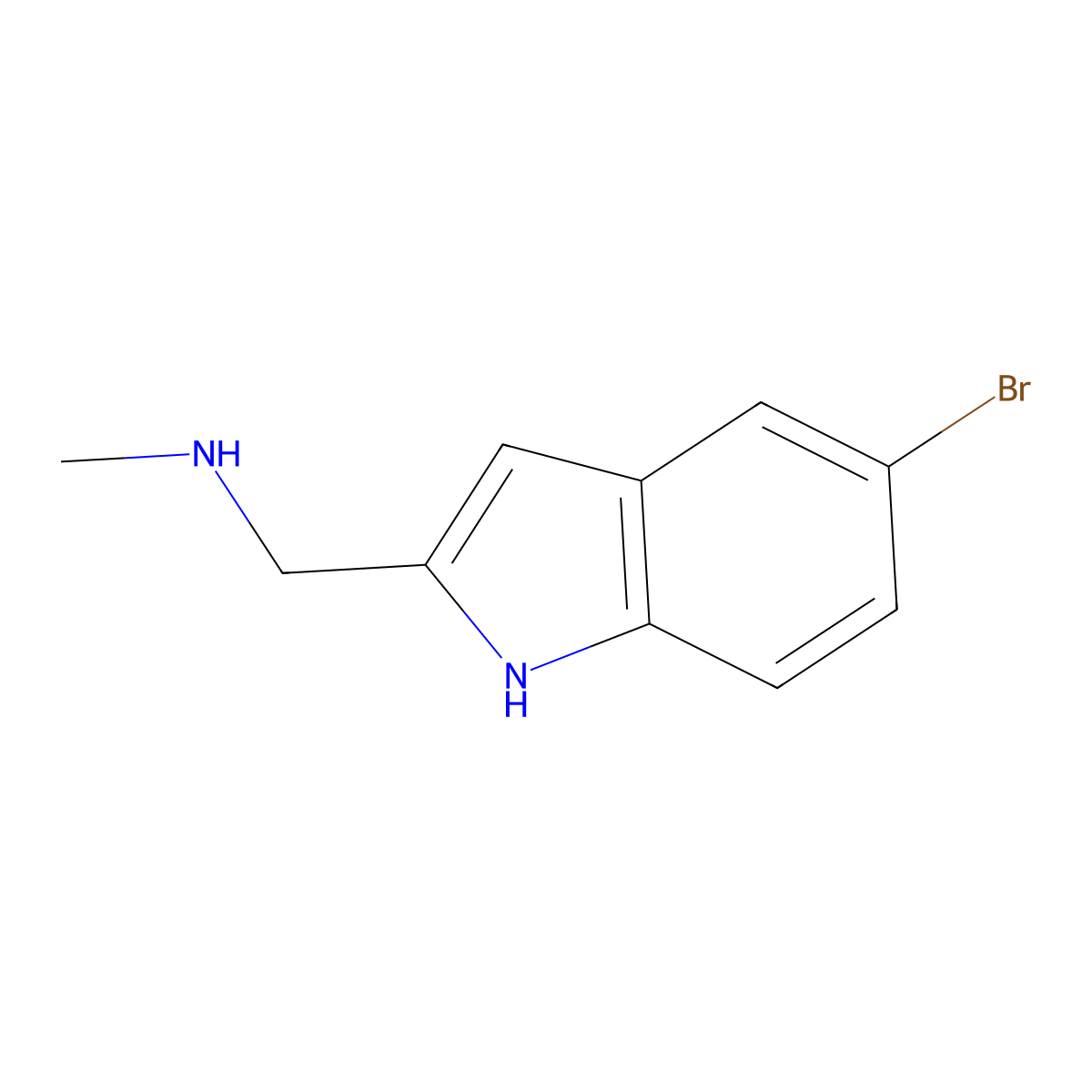 [(5-Bromo-1h-indol-2-yl)methyl](methyl)amine molecular structure, CAS 1340572-29-3