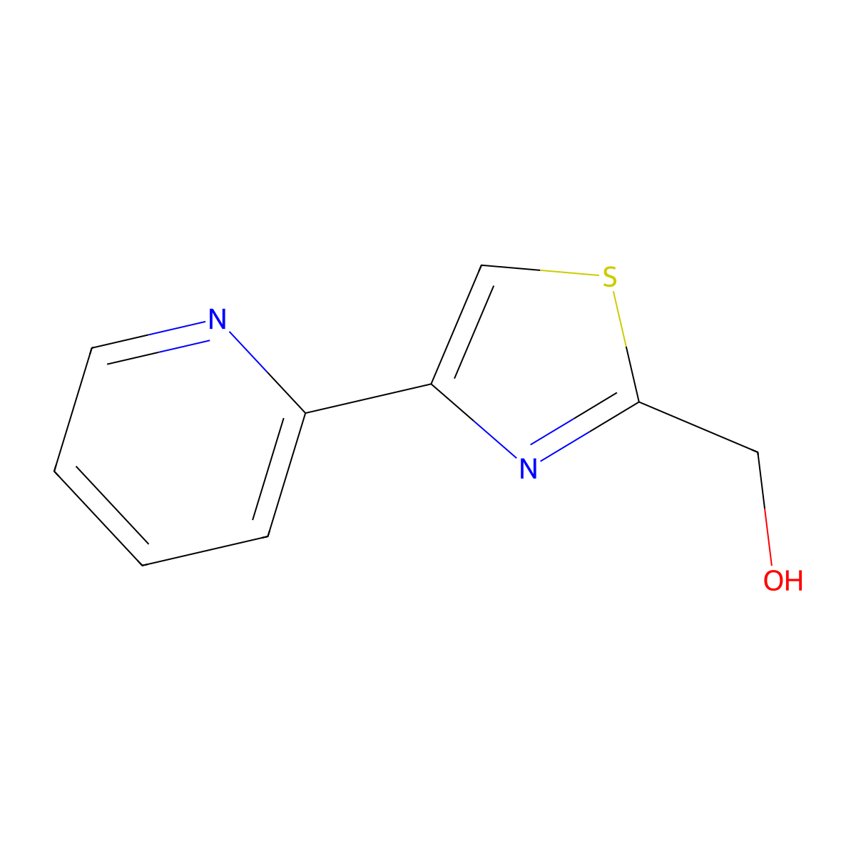 [4-(Pyridin-2-yl)-1,3-thiazol-2-yl]methanol molecular structure, CAS 1340574-52-8
