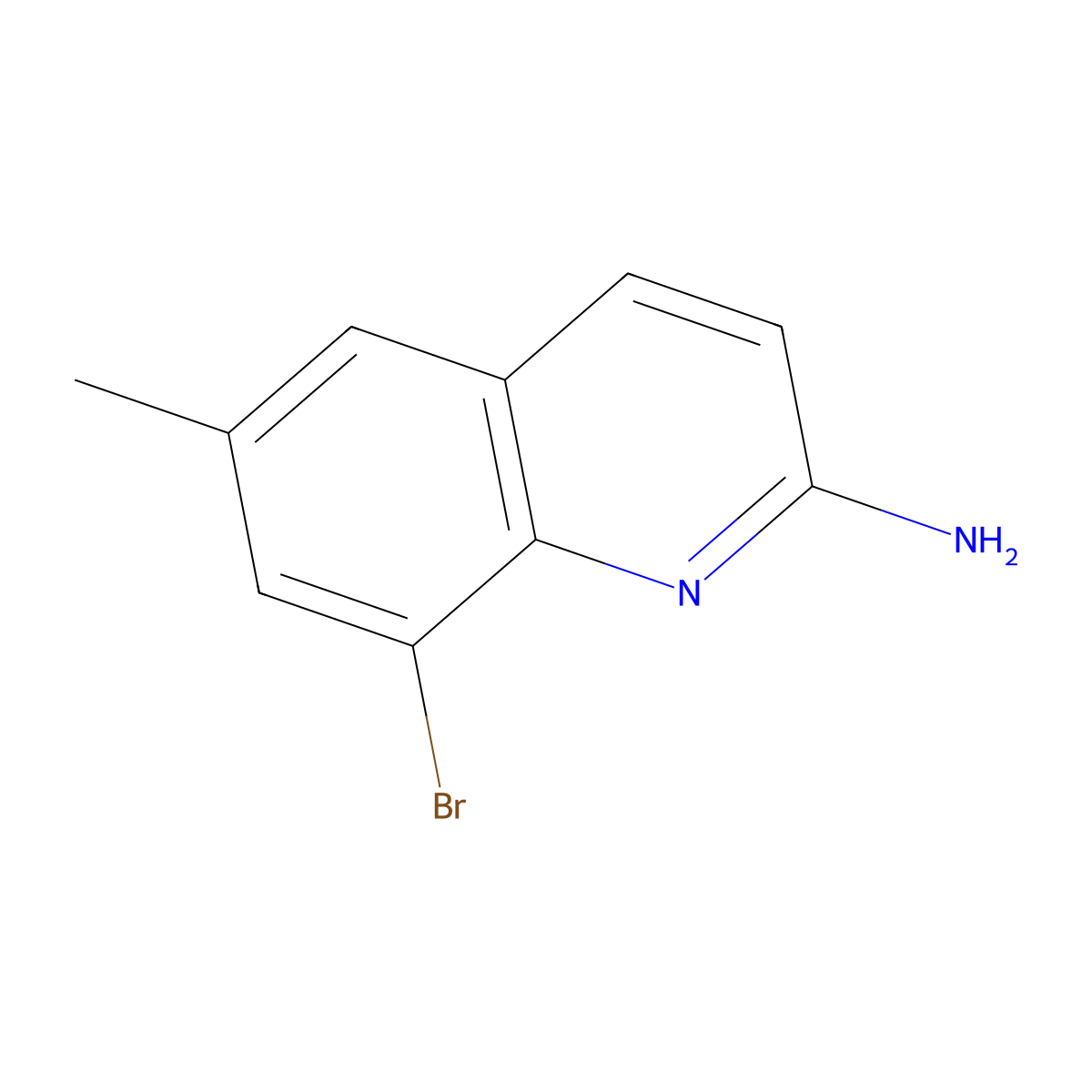 8-Bromo-6-methylquinolin-2-amine molecular structure, CAS 1340574-73-3