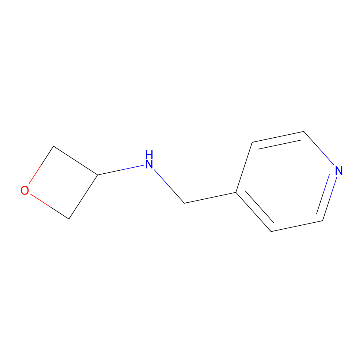 N-((pyridin-4-yl)methyl)oxetan-3-amine molecular structure, CAS 1340575-55-4
