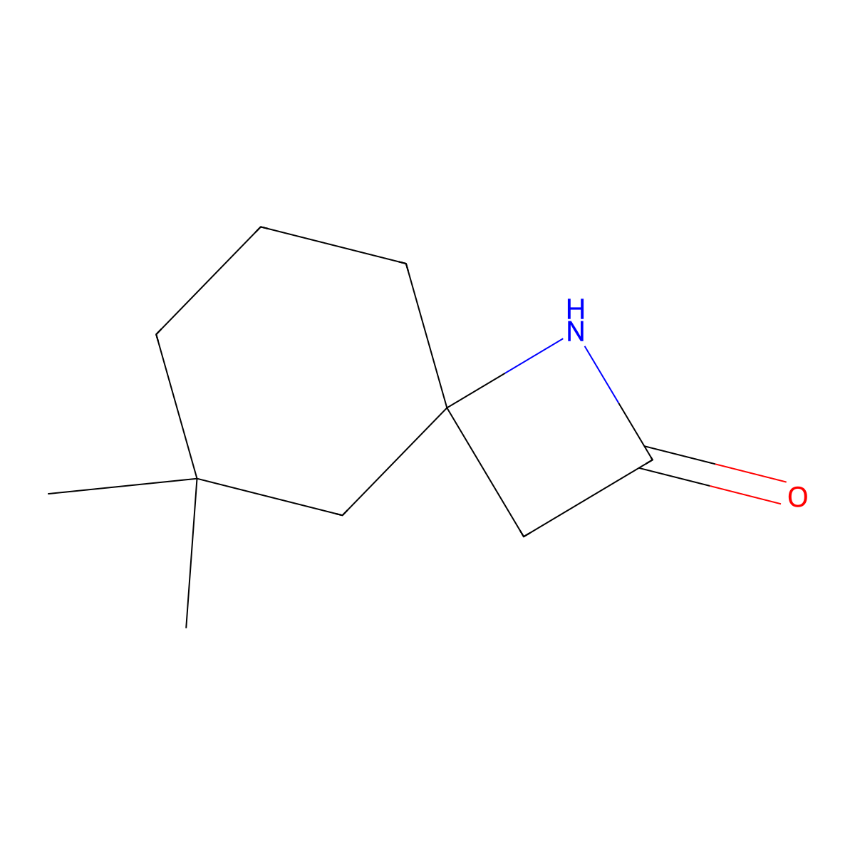 6,6-Dimethyl-1-azaspiro[3.5]nonan-2-one molecular structure, CAS 1340576-34-2