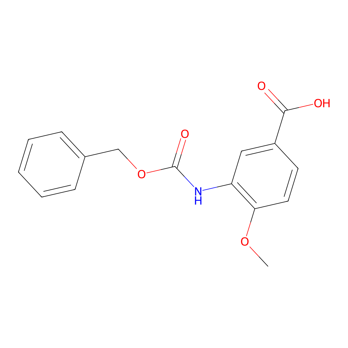 3-{[(Benzyloxy)carbonyl]amino}-4-methoxybenzoic acid molecular structure, CAS 1340577-83-4