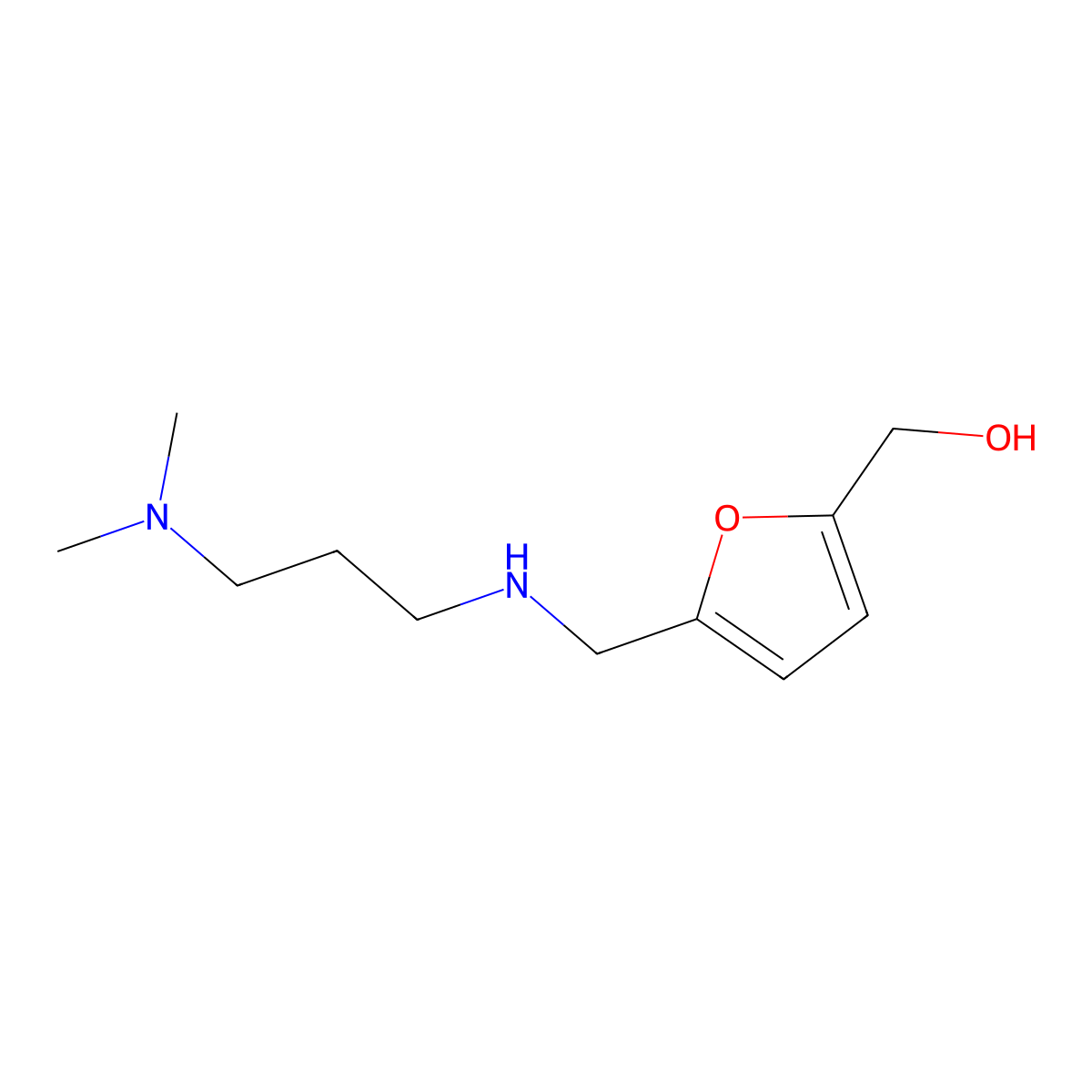 [5-({[3-(Dimethylamino)propyl]amino}methyl)furan-2-yl]methanol molecular structure, CAS 1340579-05-6