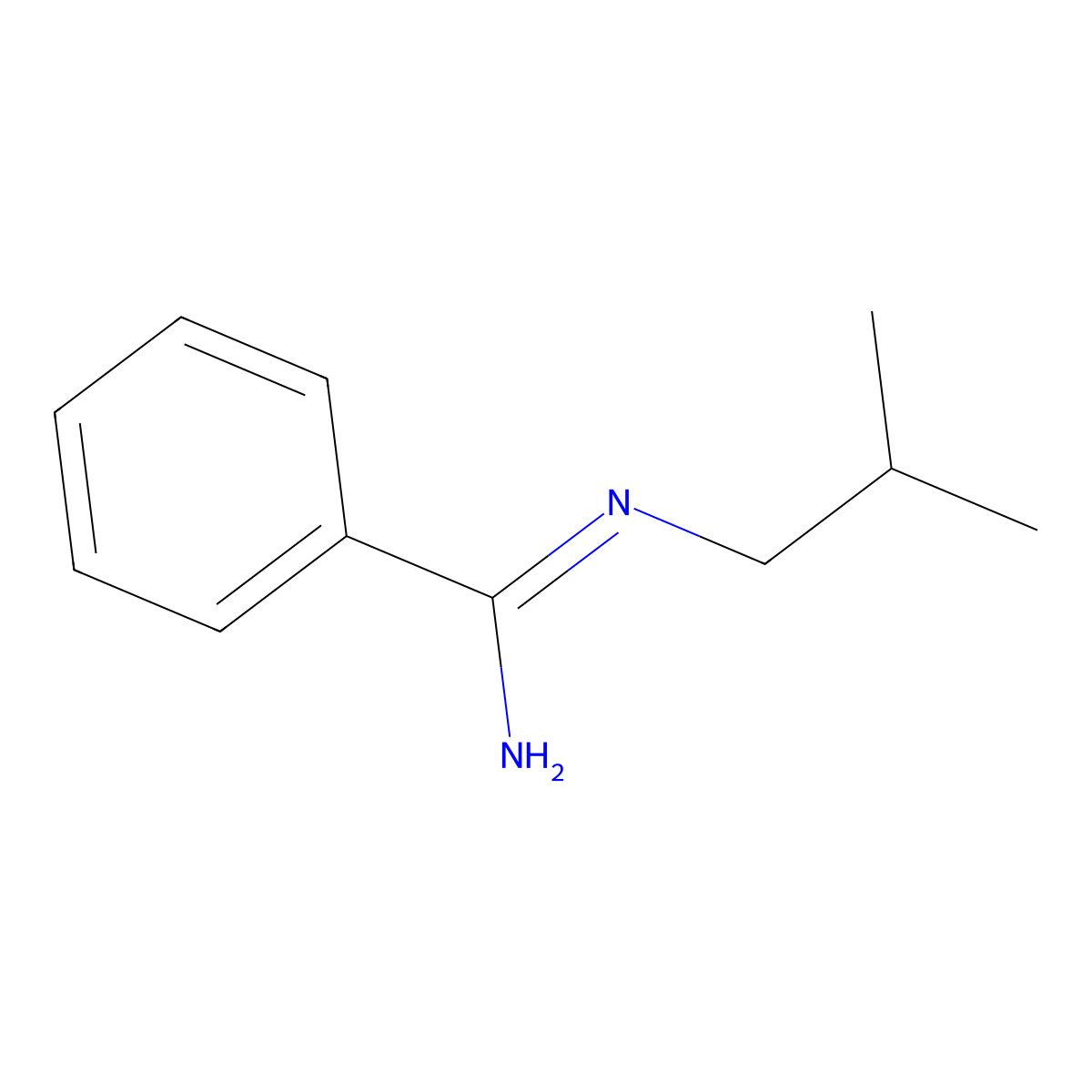 N-(2-methylpropyl)benzenecarboximidamide molecular structure, CAS 1340579-32-9