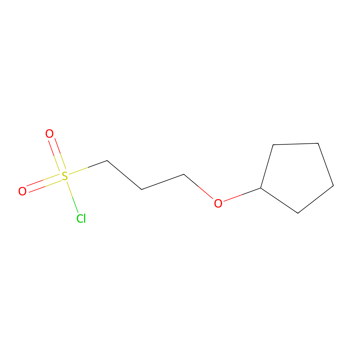 3-(Cyclopentyloxy)propane-1-sulfonyl chloride molecular structure, CAS 1340581-53-4