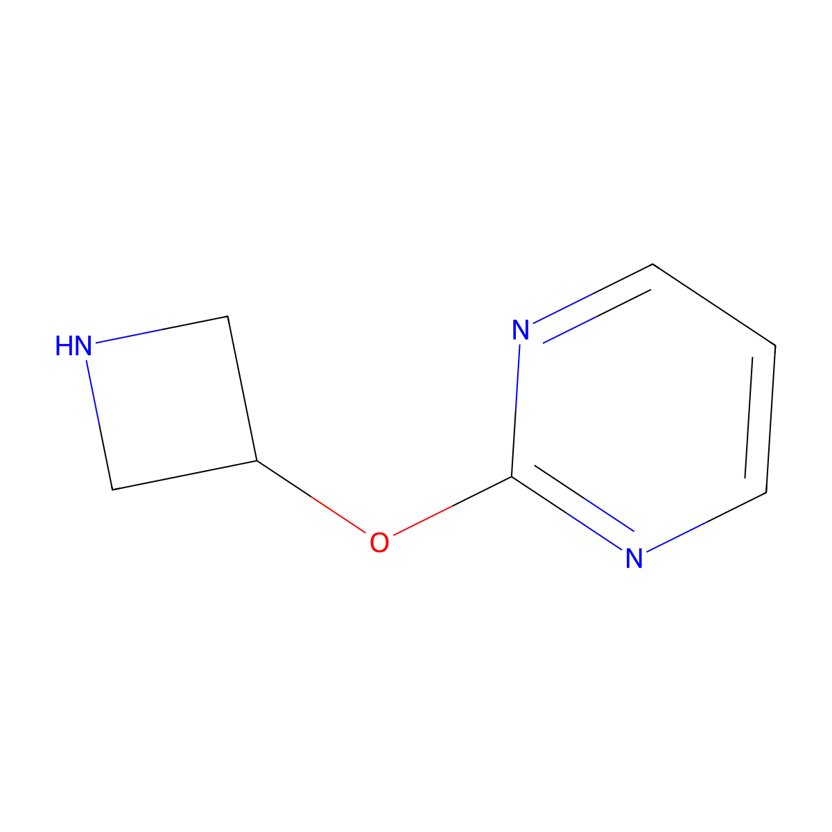 2-(Azetidin-3-yloxy)pyrimidine molecular structure, CAS 1340581-86-3