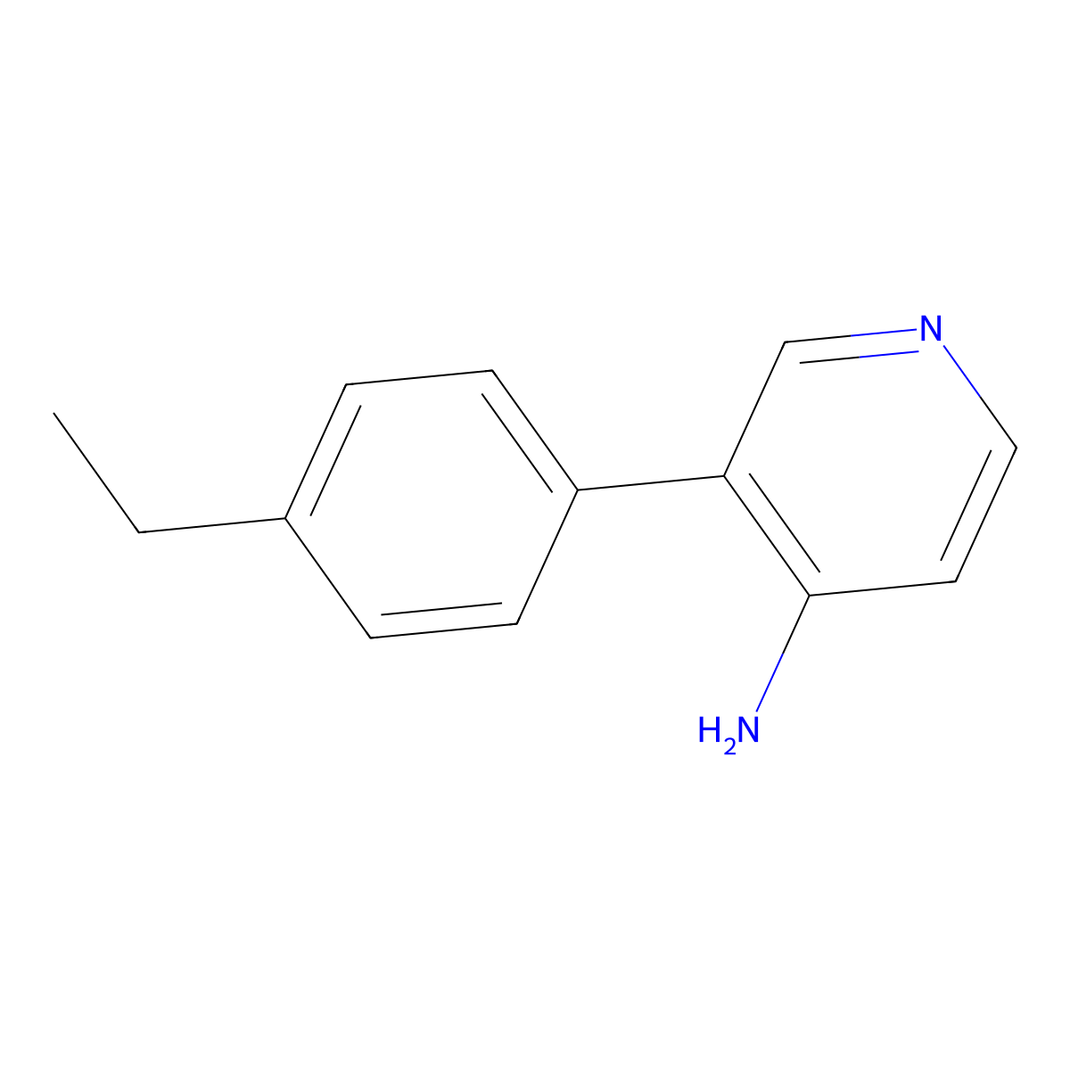 3-(4-Ethylphenyl)pyridin-4-amine molecular structure, CAS 1340583-05-2